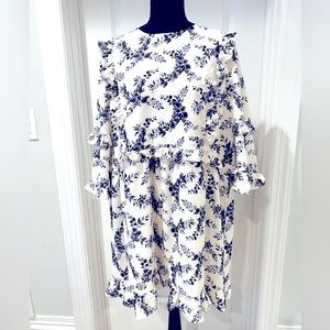 Blue and White Dress